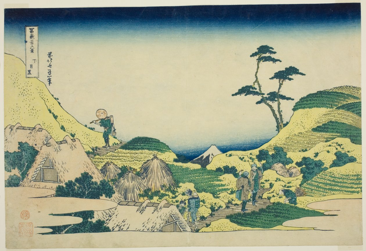 Meguro Inferior (Shimo Meguro), de la serie "Treinta y seis vistas del monte Fuji (Fugaku sanjurokkei)" de Katsushika Hokusai