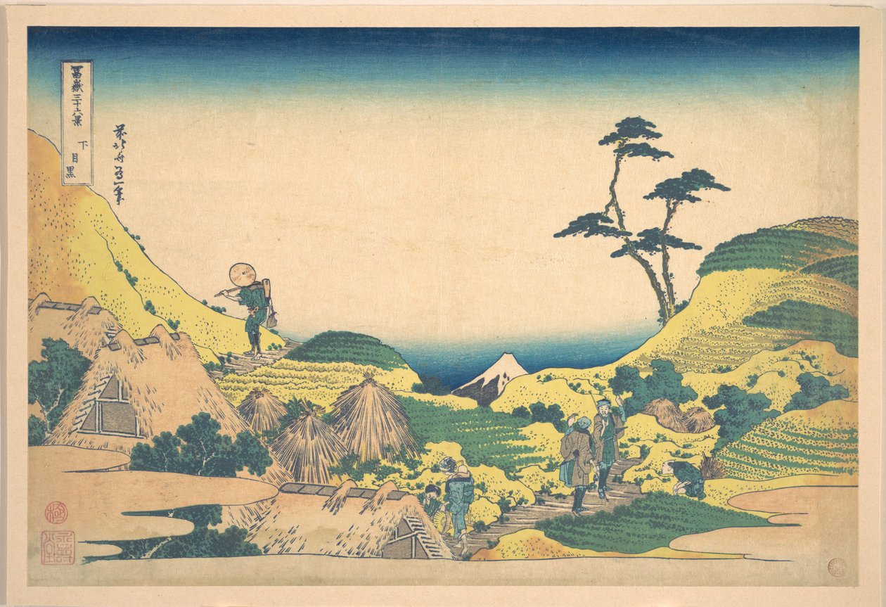 Meguro Inferior (Shimo Meguro), de la serie «Las treinta y seis vistas del monte Fuji» (Fugaku sanjūrokkei) de Katsushika Hokusai
