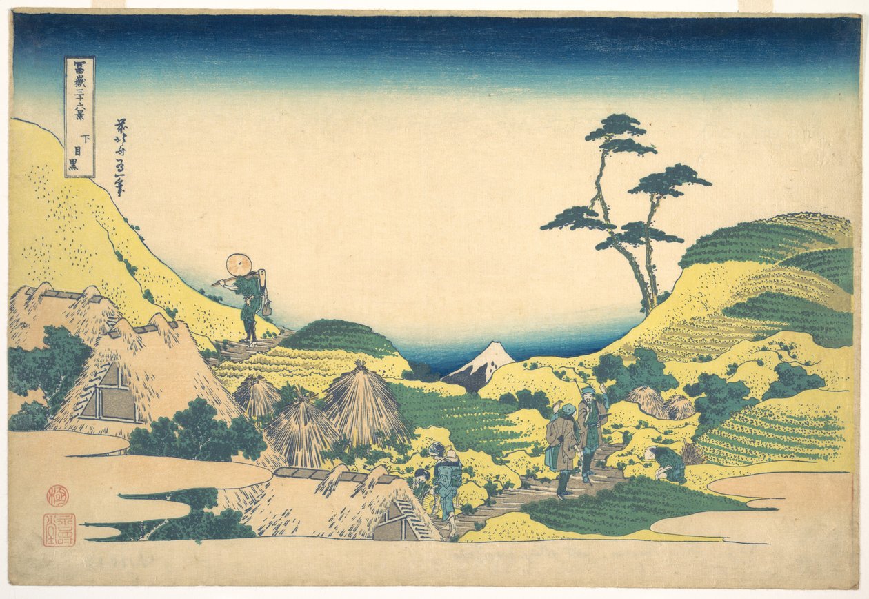Meguro Inferior (Shimo Meguro), de la serie «Las treinta y seis vistas del monte Fuji» (Fugaku sanjūrokkei) de Katsushika Hokusai