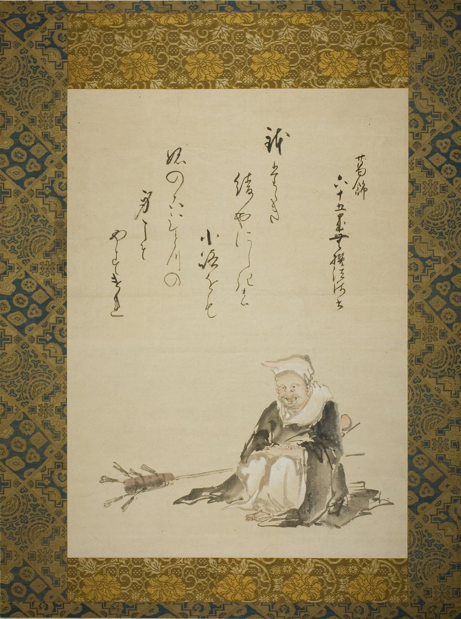 Monje vendiendo batidores de té ceremoniales de Katsushika Hokusai