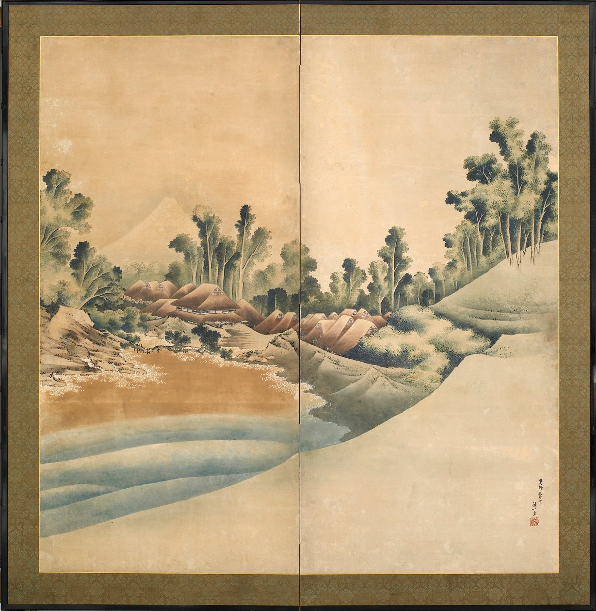 Monte Fuji y Enoshima, Periodo Edo, c.1825 de Katsushika Hokusai