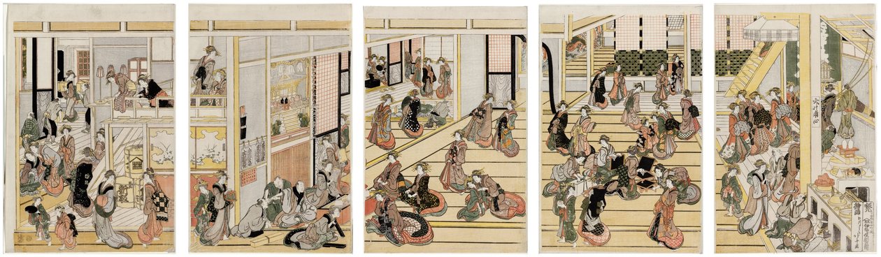 Año Nuevo en el burdel de Ogi-ya de Katsushika Hokusai