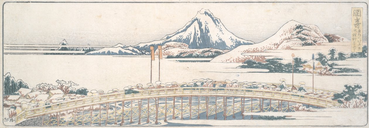Okazaki, de la serie Cincuenta y tres mensajes de placeres primaverales de Katsushika Hokusai
