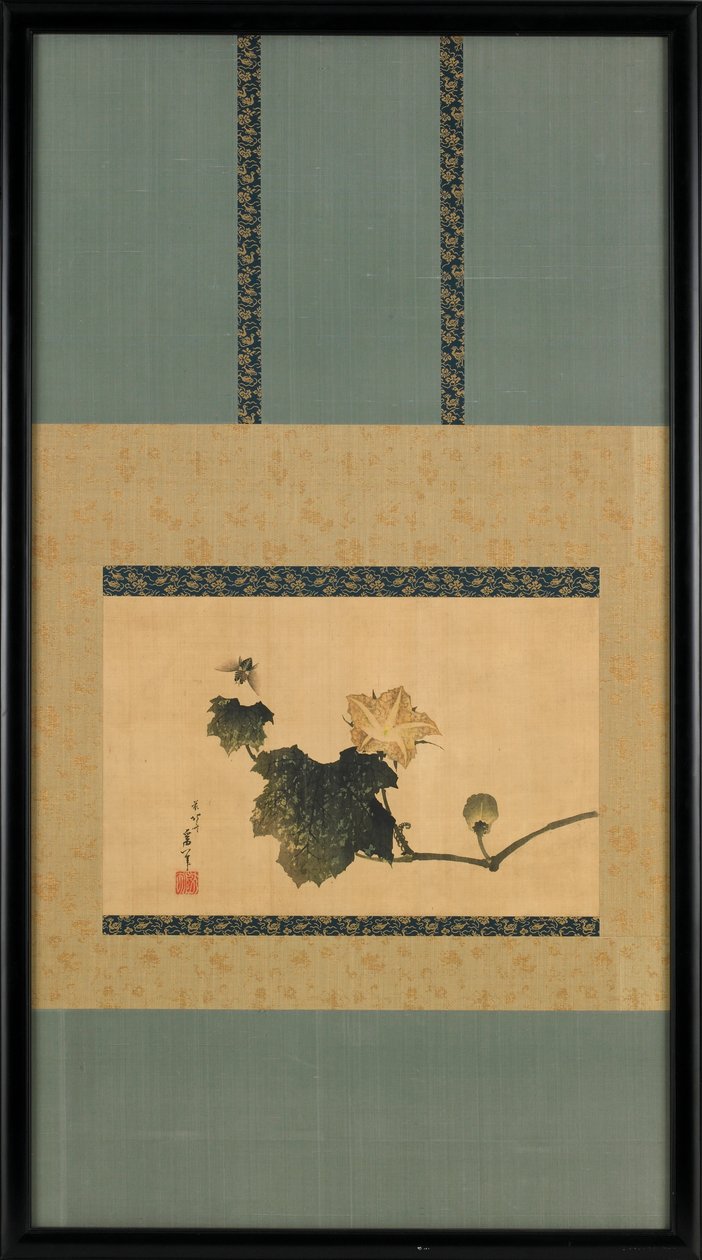 Vid de calabaza y mosca de caballo, ca. 1825-1833 de Katsushika Hokusai