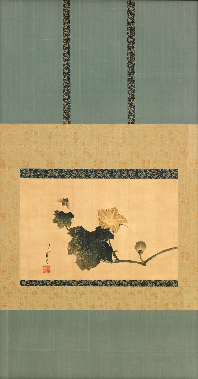 Calabaza y vid y mosca de caballo, período Edo, c.1825 de Katsushika Hokusai