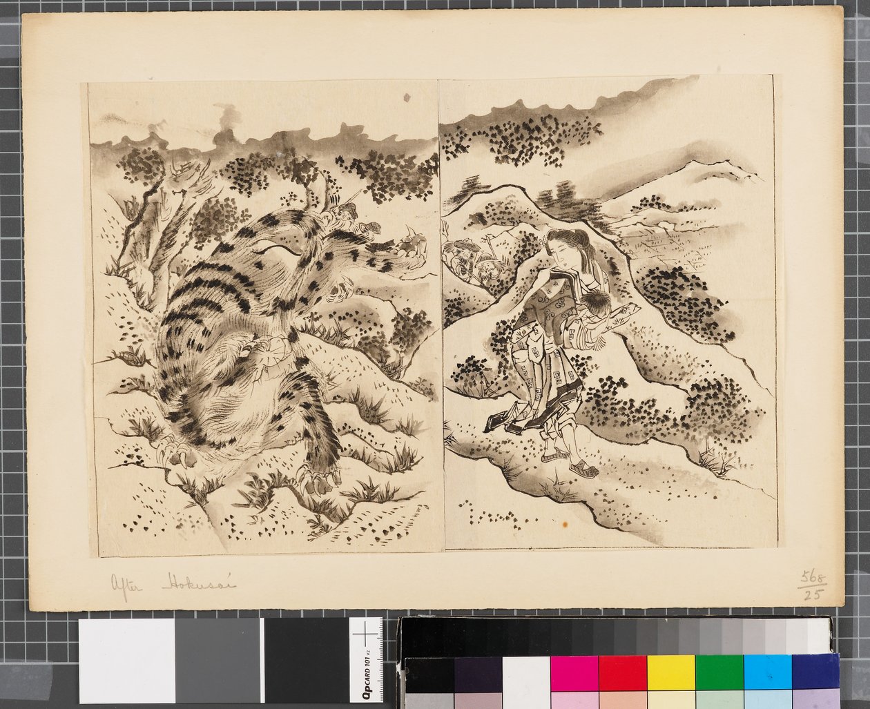 Escenas de la guerra entre Japón y Corea, finales del siglo XVIII-primera mitad del siglo XIX (tinta y aguada sobre papel) de Katsushika Hokusai