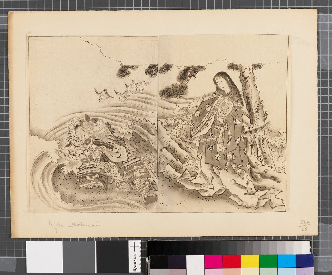 Escenas de la guerra entre Japón y Corea, finales del siglo XVIII-primera mitad del siglo XIX (tinta y aguada sobre papel) de Katsushika Hokusai
