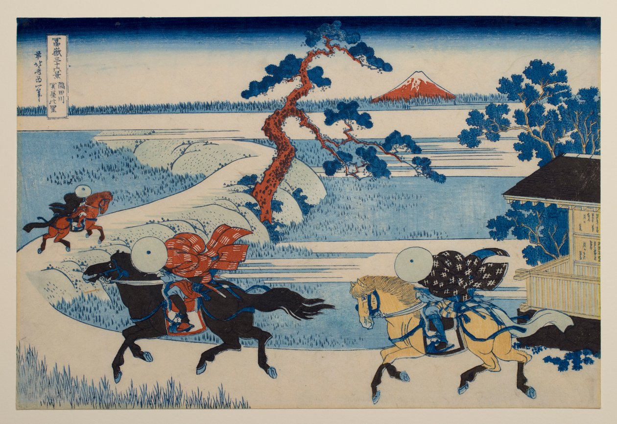 El pueblo de Sekiya, a orillas del río Sumida, de la serie «Las treinta y seis vistas del monte Fuji» de Katsushika Hokusai