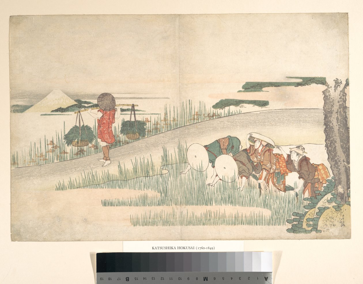 La primavera en los arrozales de Katsushika Hokusai