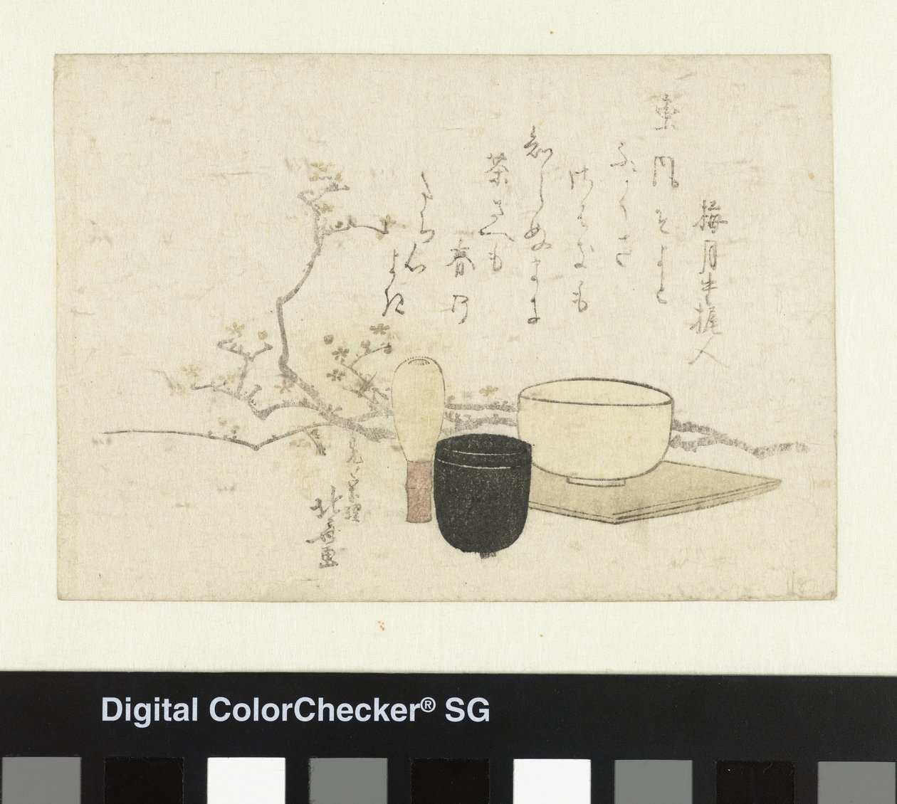 Utensilios para la ceremonia del té de Katsushika Hokusai