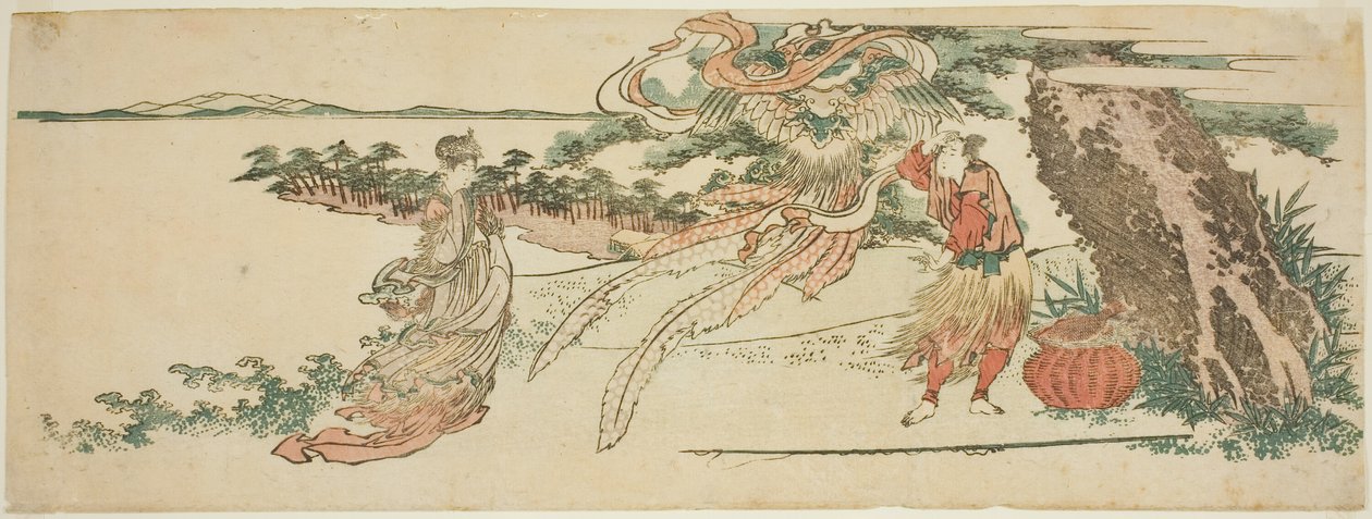 La túnica de plumas (Hagoromo) de Katsushika Hokusai