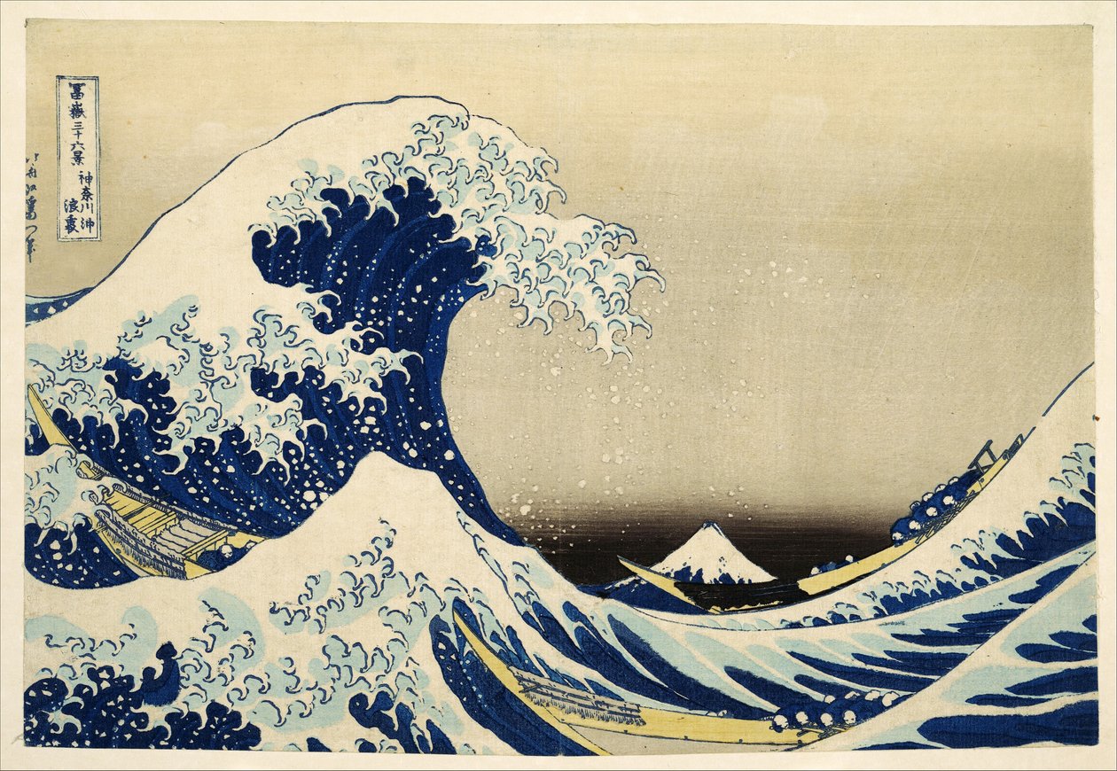La gran ola de Kanagawa de la serie 36 vistas del monte Fuji de Katsushika Hokusai