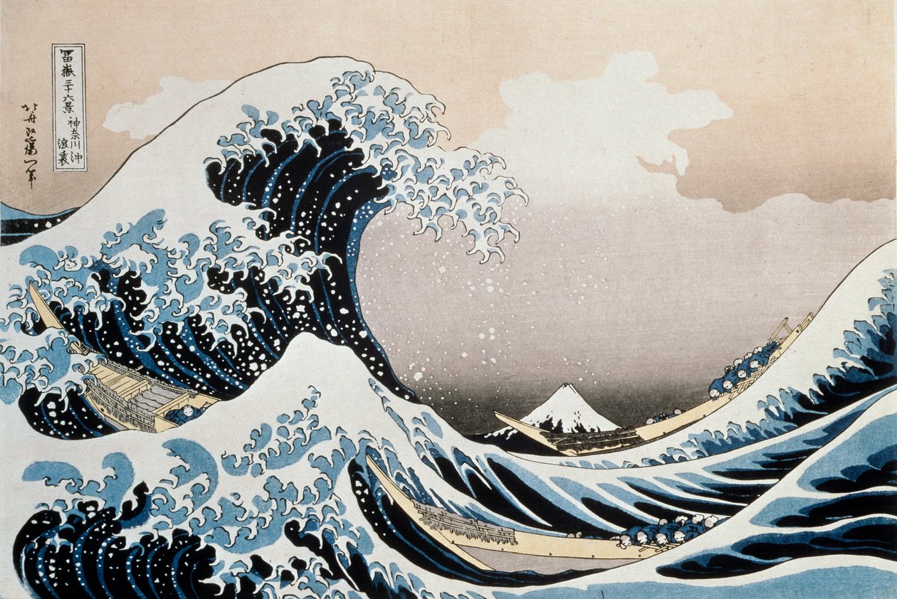La Gran Ola de Kanagawa, c1829-c1831 de Katsushika Hokusai