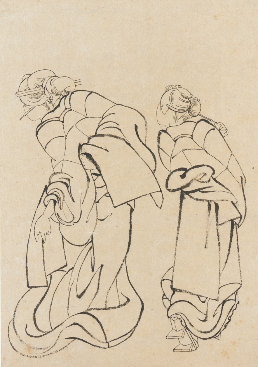 Dos mujeres de Katsushika Hokusai