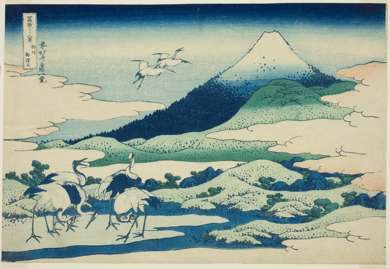 Pantano de Umezawa en la provincia de Sagami (Soshu Umezawa hidari), de la serie "Treinta y seis vistas del monte Fuji (Fugaku sanjurokkei)" de Katsushika Hokusai