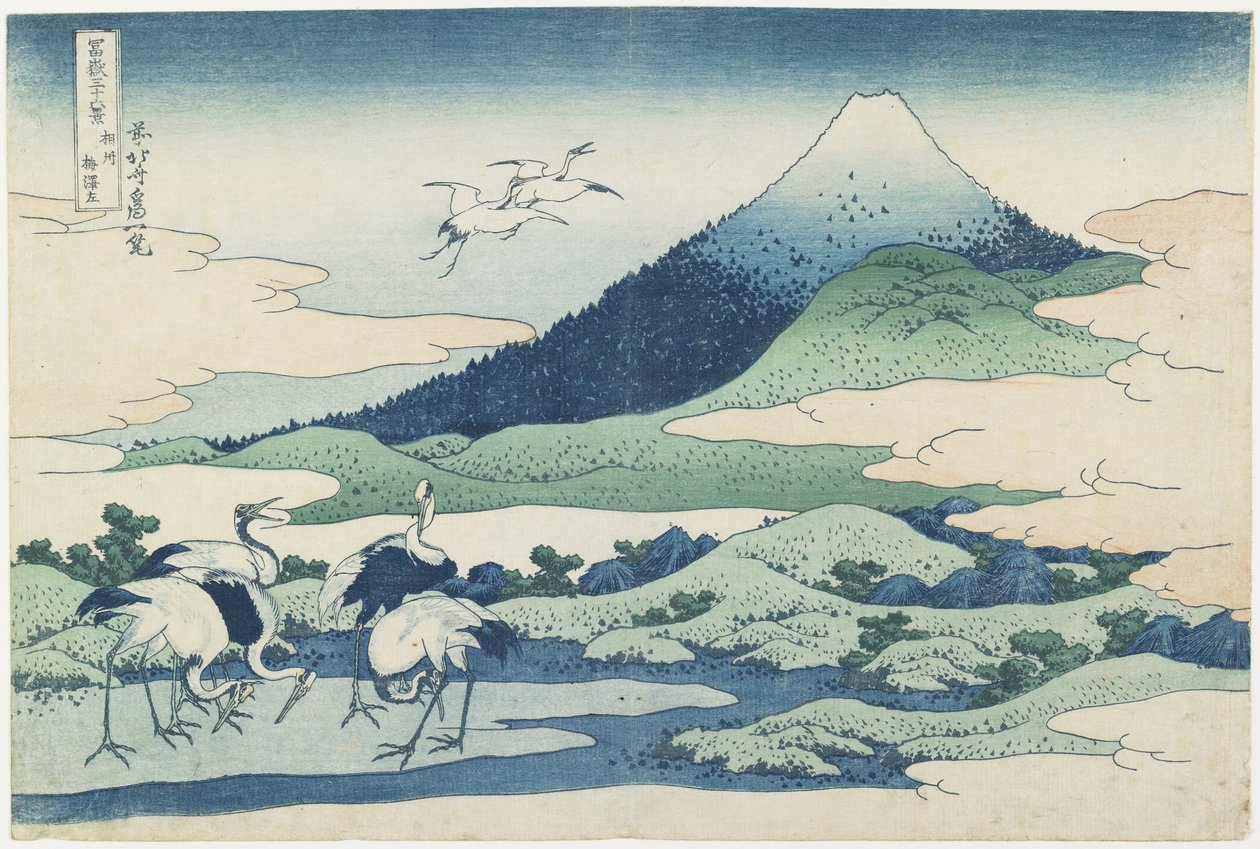 Aldea de Umezawa en la provincia de Sagami, 1831-1834 de Katsushika Hokusai