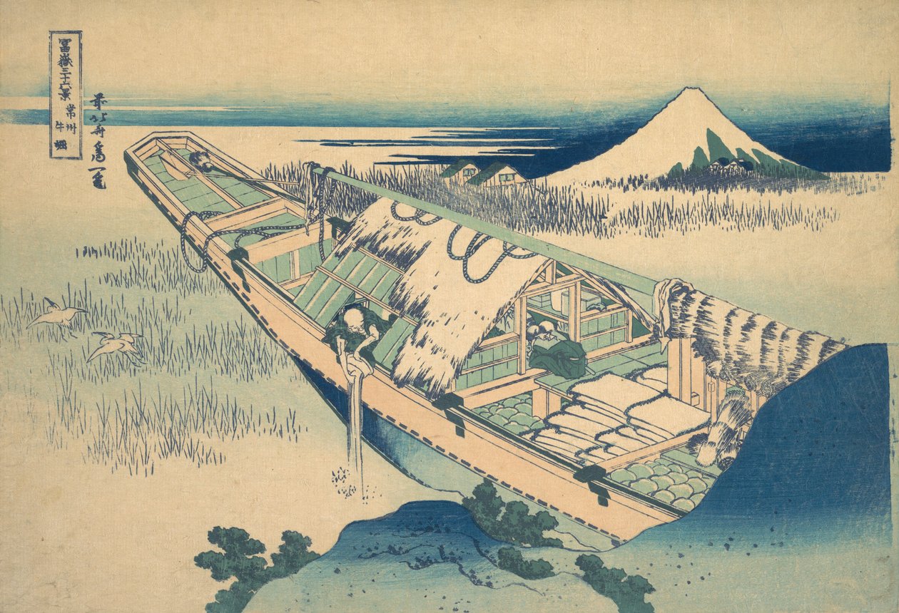 Ushibori en la provincia de Hitachi Joshu Ushibori, de la serie Treinta y seis vistas de..., ca. 1830-32 de Katsushika Hokusai
