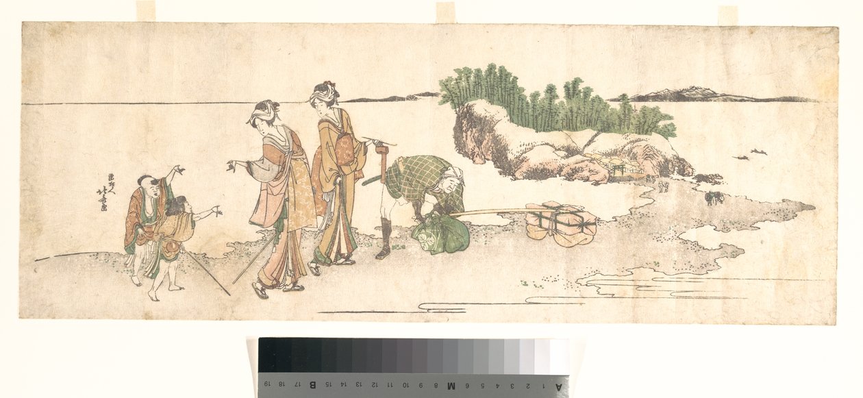 Mujeres en un paisaje de Katsushika Hokusai