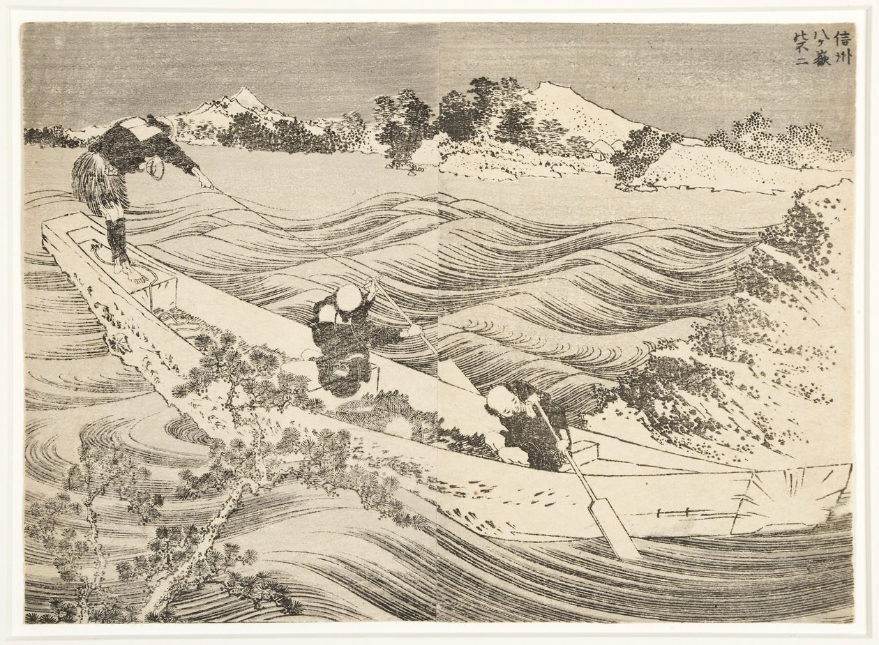 Yatsugatake en la provincia de Shinano, 1834-35 de Katsushika Hokusai