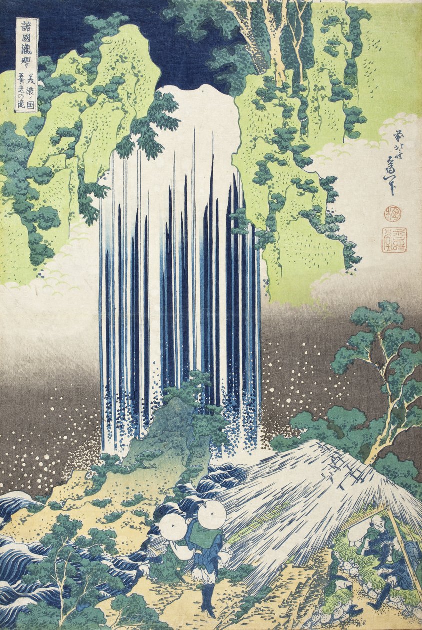 Las cataratas de Yōrō, en la provincia de Mino de Katsushika Hokusai