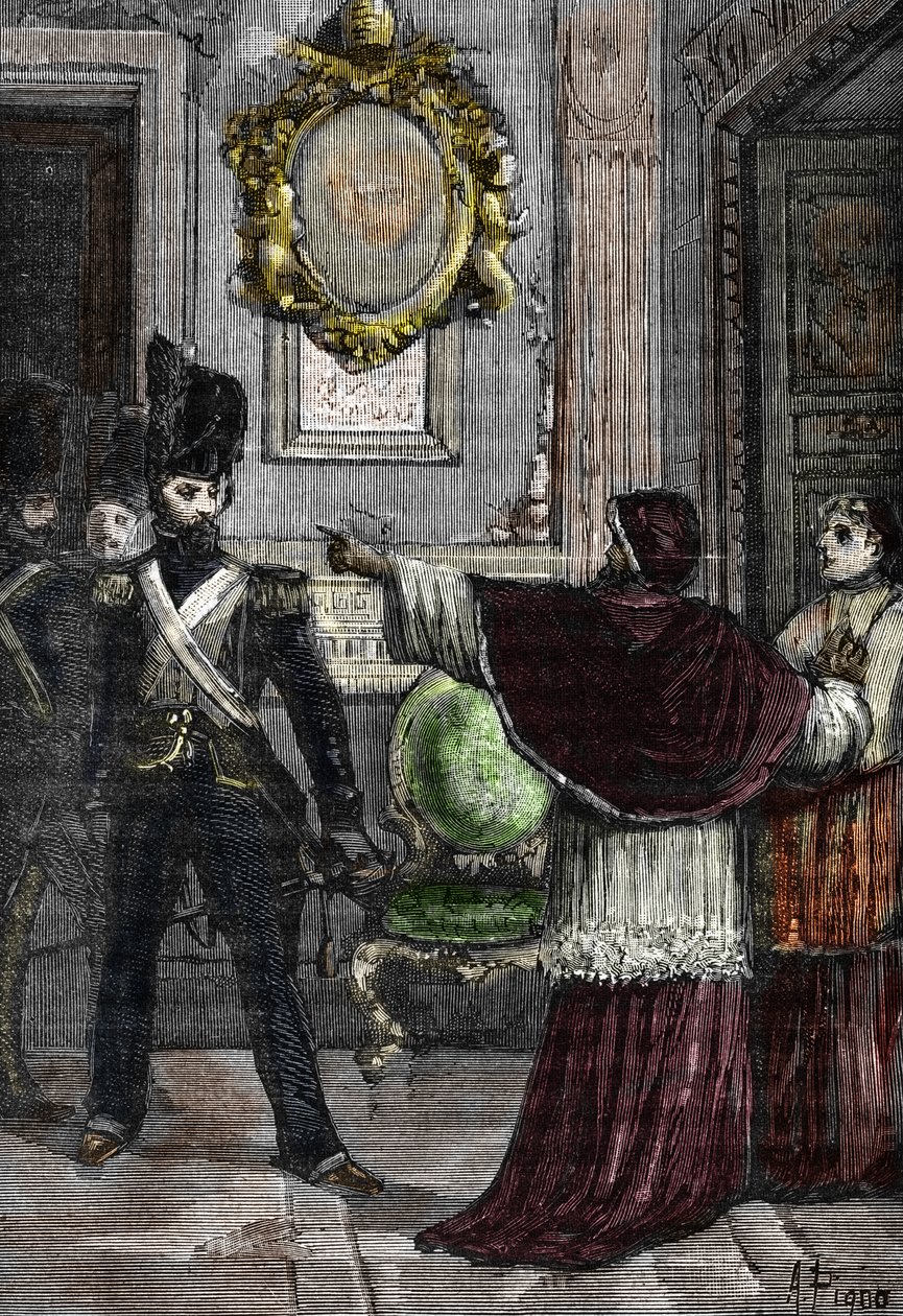El general Radet secuestra al Papa Pío VII encerrado en el Palacio del Quirinal de Alec Hunter