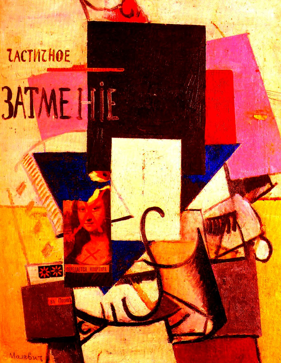 Composición con la Mona Lisa, 1914 de Kazimir Severinovich Malevich