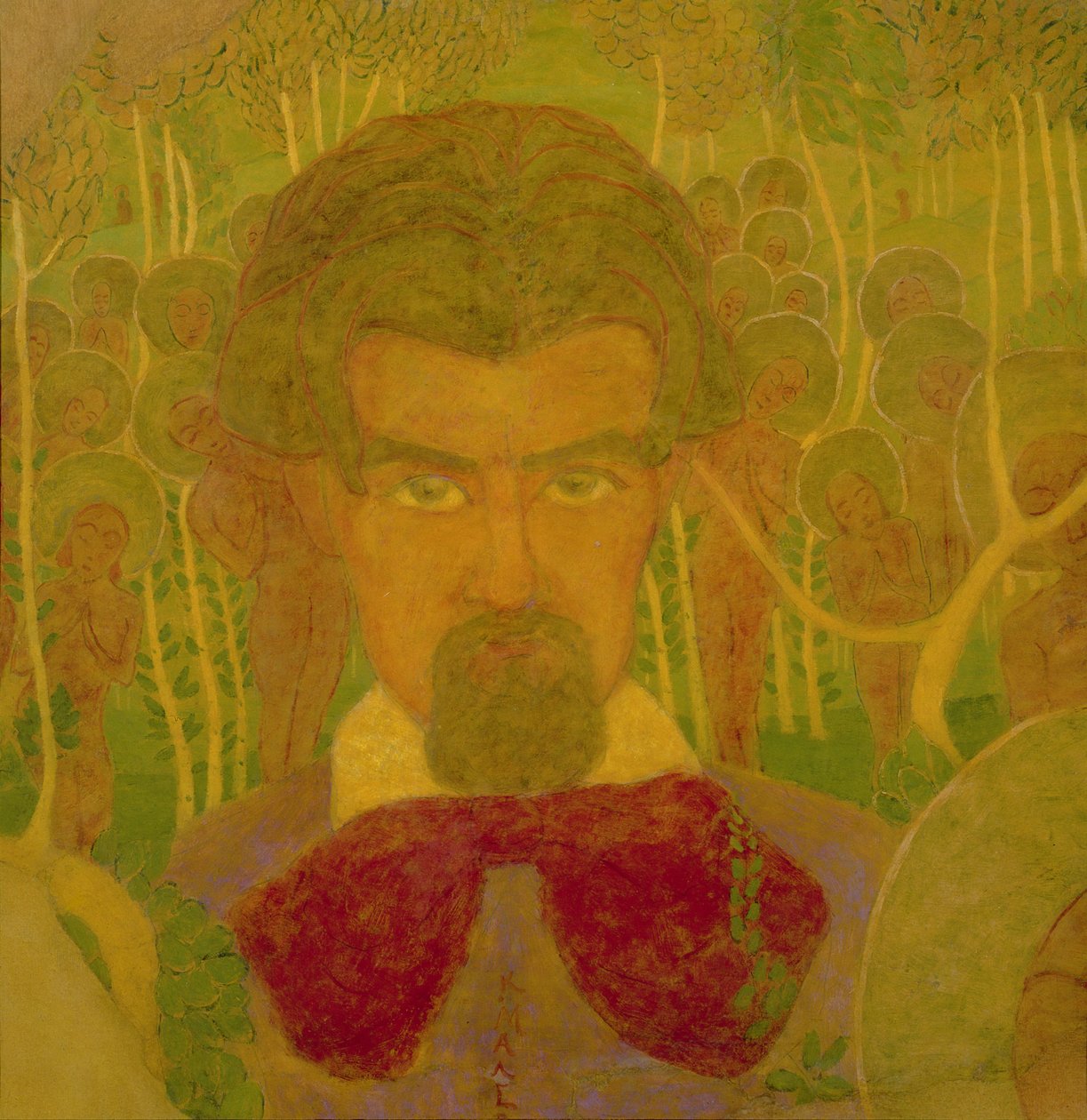 Autorretrato, estudio para un fresco, 1907 de Kazimir Severinovich Malevich