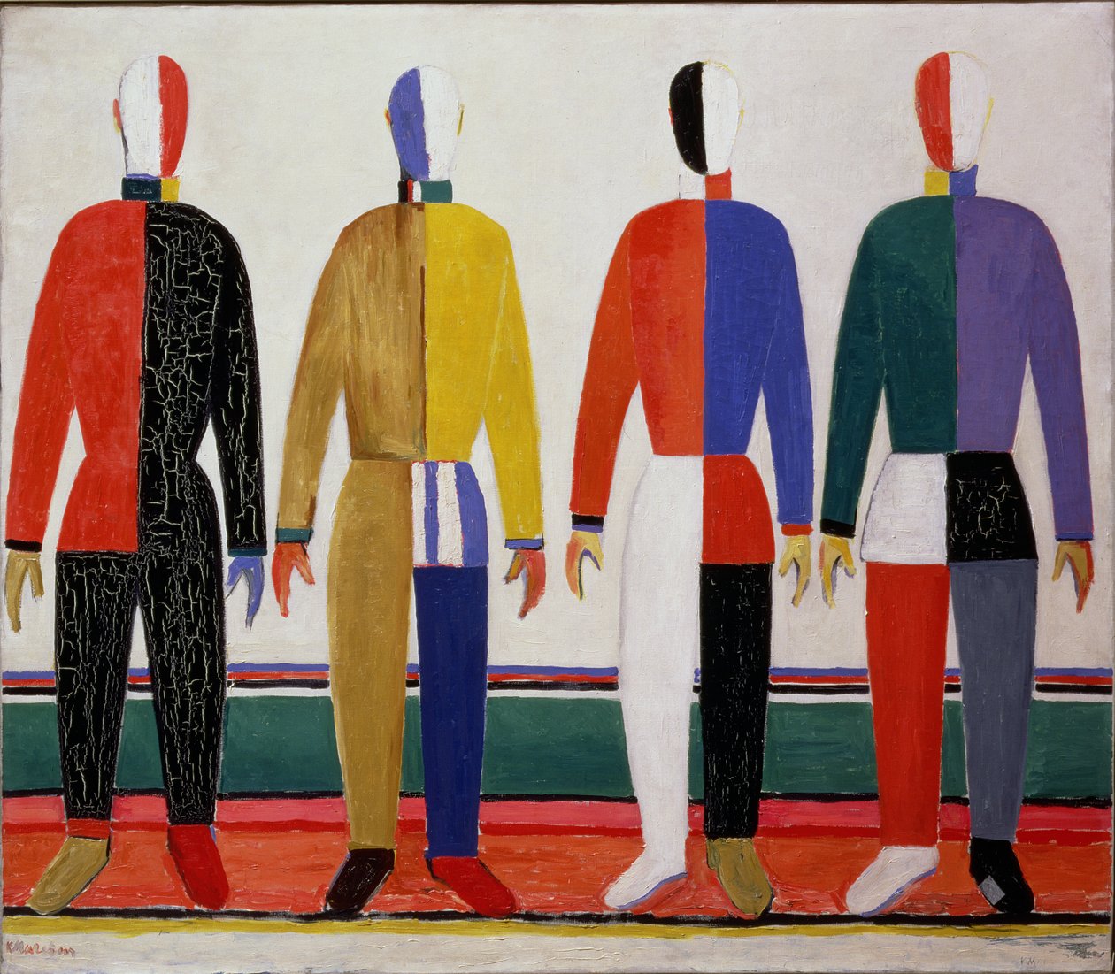 Deportistas, o Suprematismo en los Contornos de los Deportistas, 1928-32 de Kazimir Severinovich Malevich