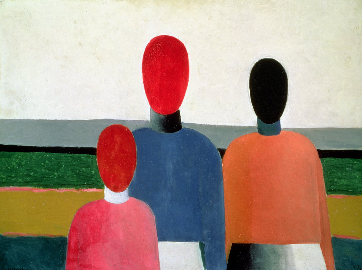Tres figuras femeninas, 1928-32 de Kazimir Severinovich Malevich