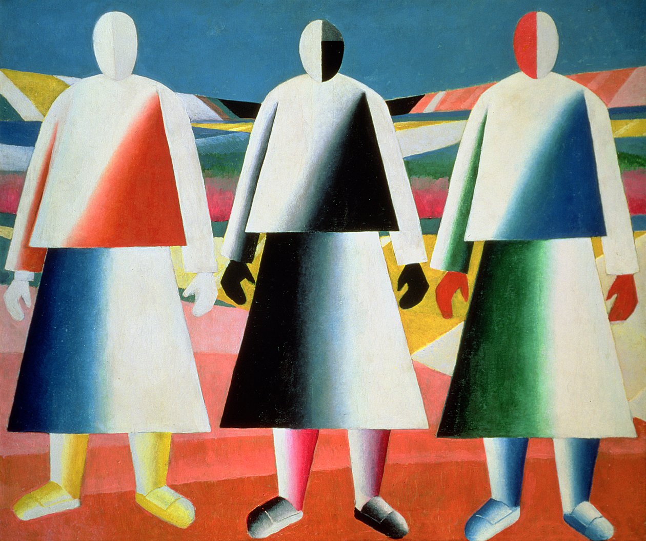 Jóvenes en un campo, 1928-32 de Kazimir Severinovich Malevich