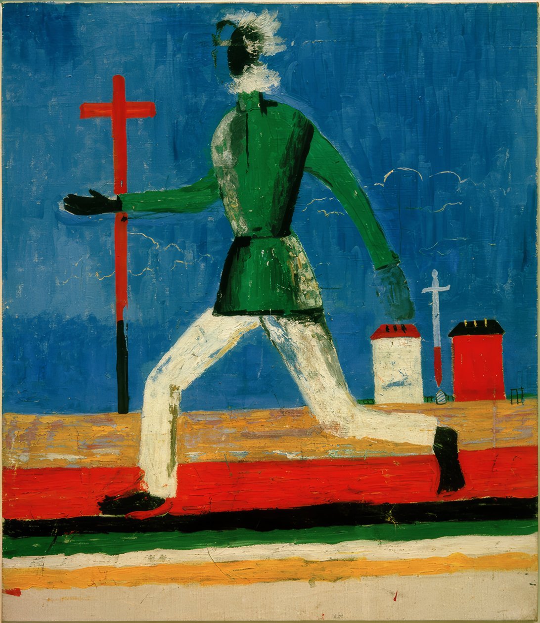Hombre corriendo de Kazimir Severinovich Malevich