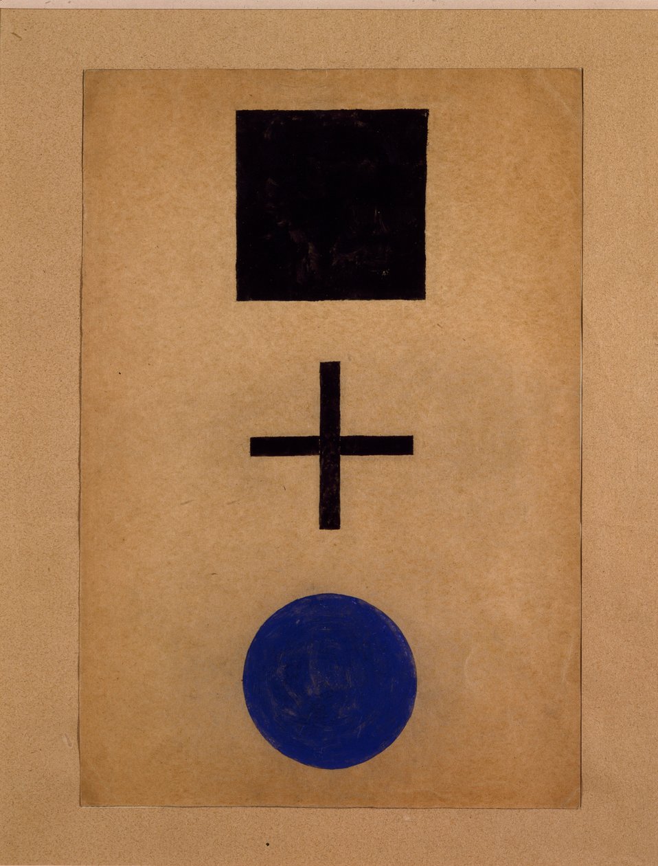 Suprematismo: cuadrado, cruz, círculo de Kazimir Severinovich Malevich