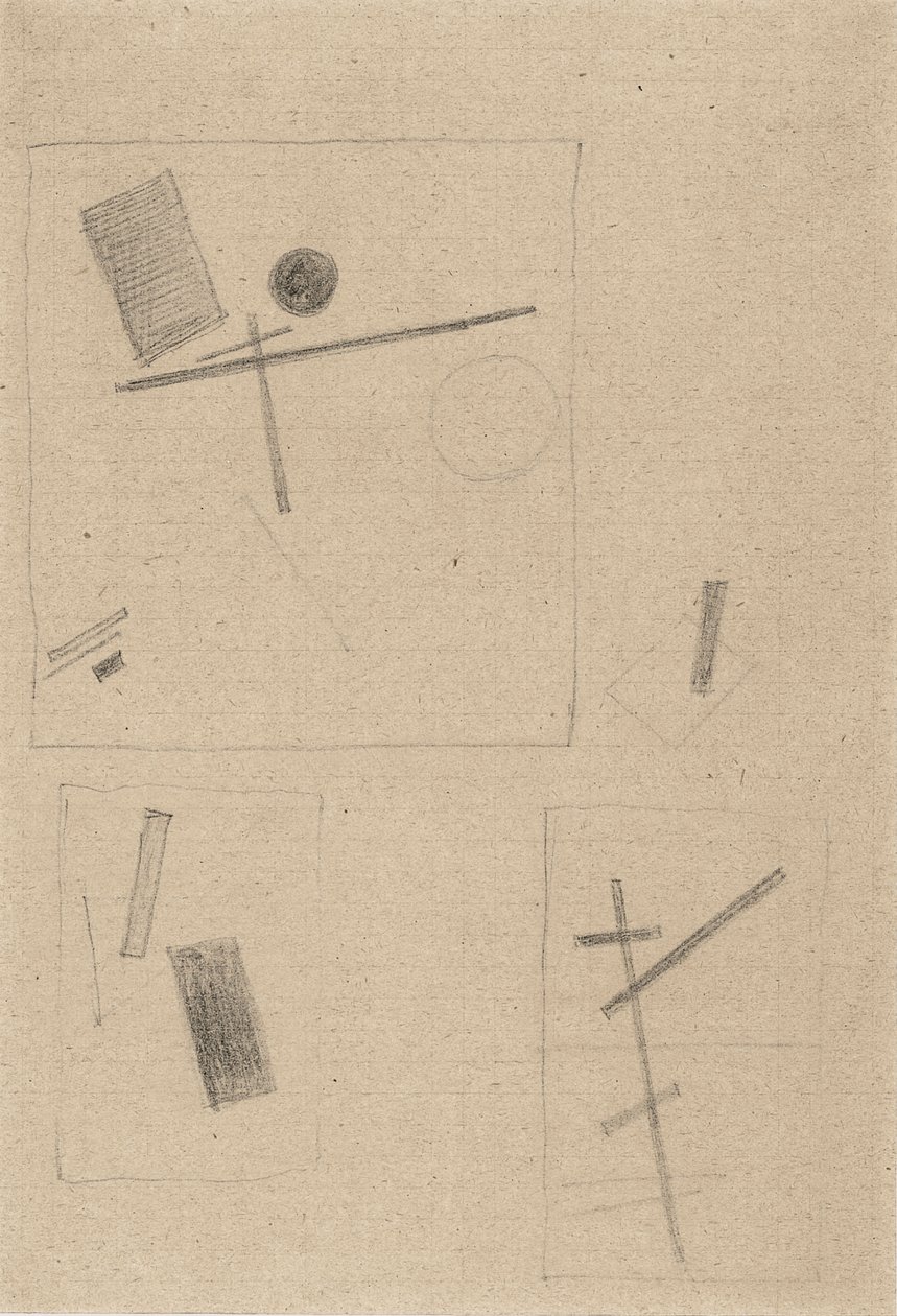 Dibujo suprematista de Kazimir Severinovich Malevich