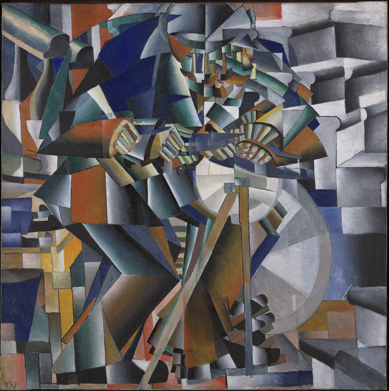 El afilador o Principio del brillo, 1912-3 de Kazimir Severinovich Malevich