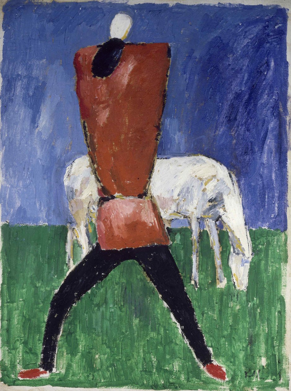 El hombre del caballo blanco de Kazimir Severinovich Malevich