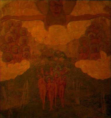 Triunfo de los Cielos, estudio para un fresco de Kazimir Severinovich Malevich