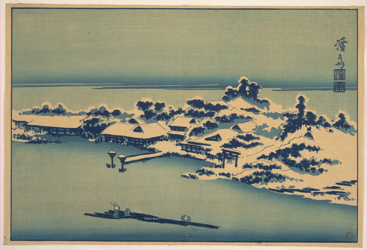 Paisaje invernal de Keisai Eisen