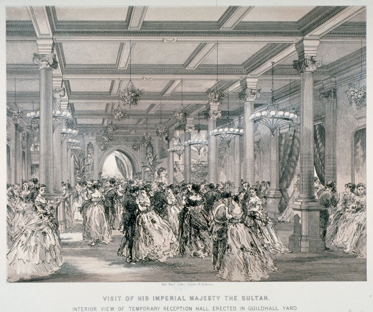 Recepción para el Sultán de Turquía, Guildhall, Ciudad de Londres, 1867 de Kell Brothers