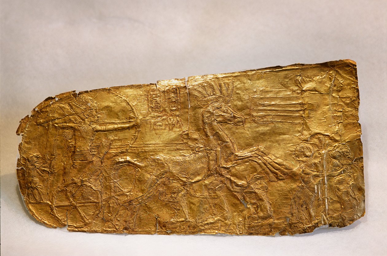 Panel de oro de la tumba de Tutankamón, Reino Nuevo, 2002 (foto) de Kenneth Garrett