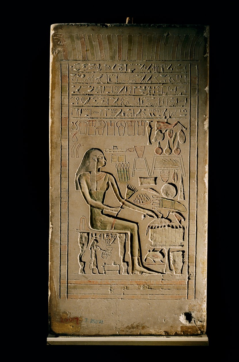 Estela de piedra caliza de la Dama Senetities, Museo Egipcio, El Cairo, 2002 (foto) de Kenneth Garrett