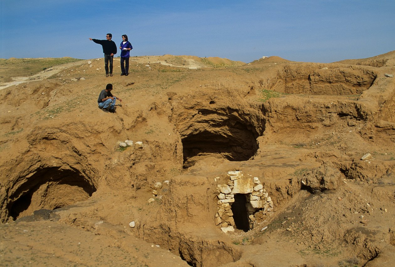 Shiqmim, c 4200 a.C., aldea de la Edad del Cobre con almacenamiento subterráneo, Israel de Kenneth Garrett