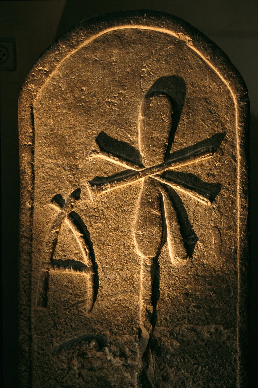 Estela de reina de la I dinastía, Abidos, Egipto; Museo Egipcio, El Cairo, 2005 (foto) de Kenneth Garrett