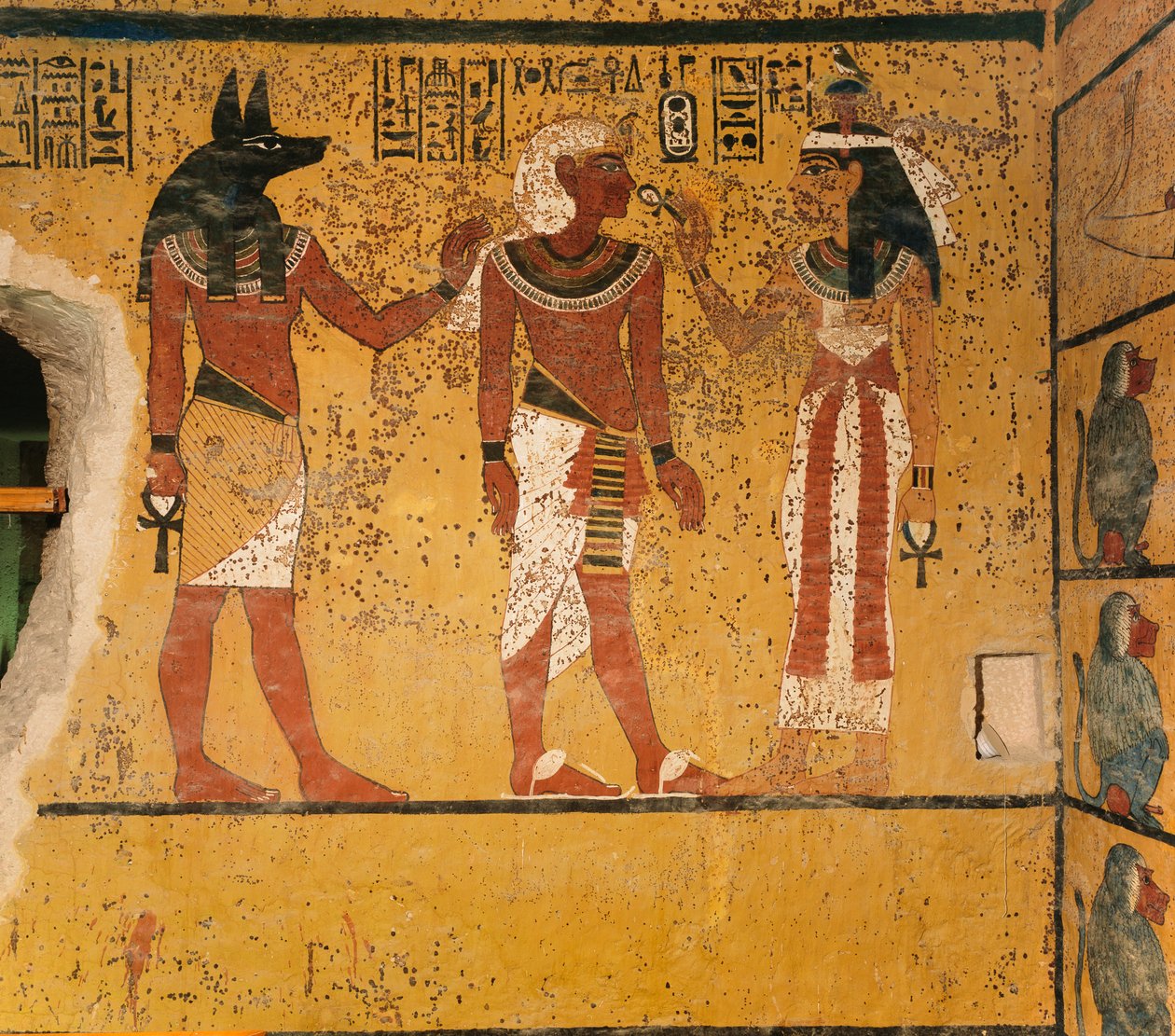 Pintura mural en la tumba del rey Tutankamón; ; Egipto; Reino Nuevo; Tutankamón; Valle..., 2003 (foto) de Kenneth Garrett