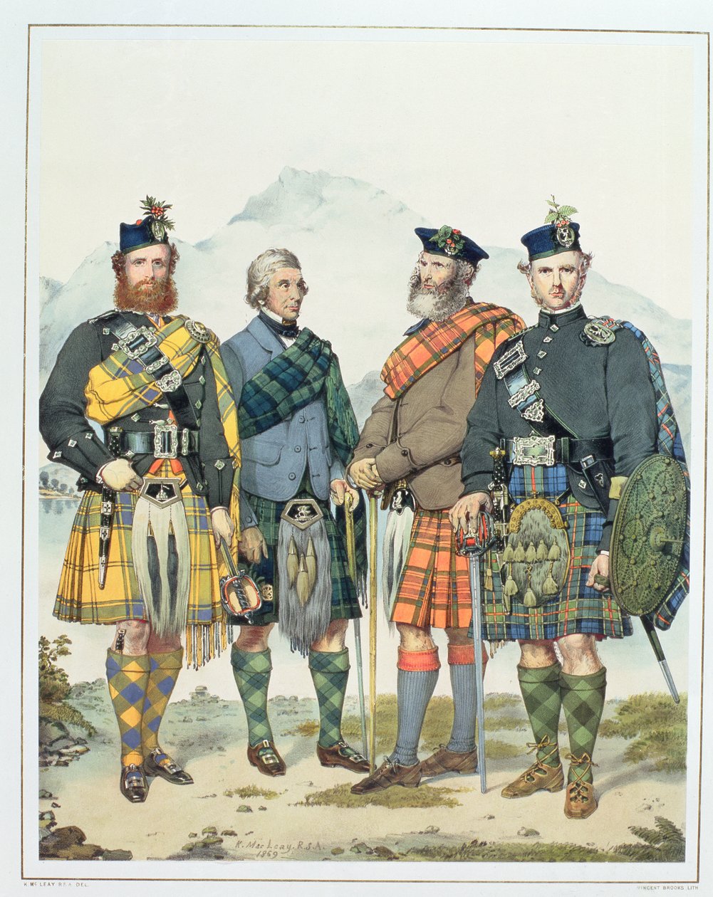 John MacLachlan, Hugh Grahame, James MacFarlane y Angus Colquhoun, cuatro de los 