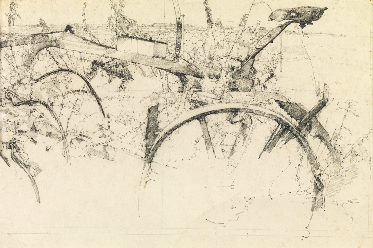 Estudio de un arado viejo de Kenneth Newton