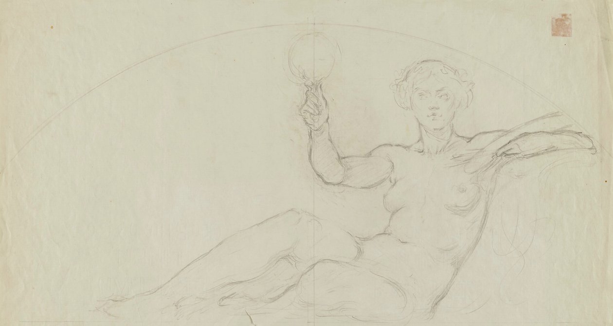 (Rotonda del Capitolio del Estado de Iowa) (Arte, estudio para panel) de Kenyon Cox