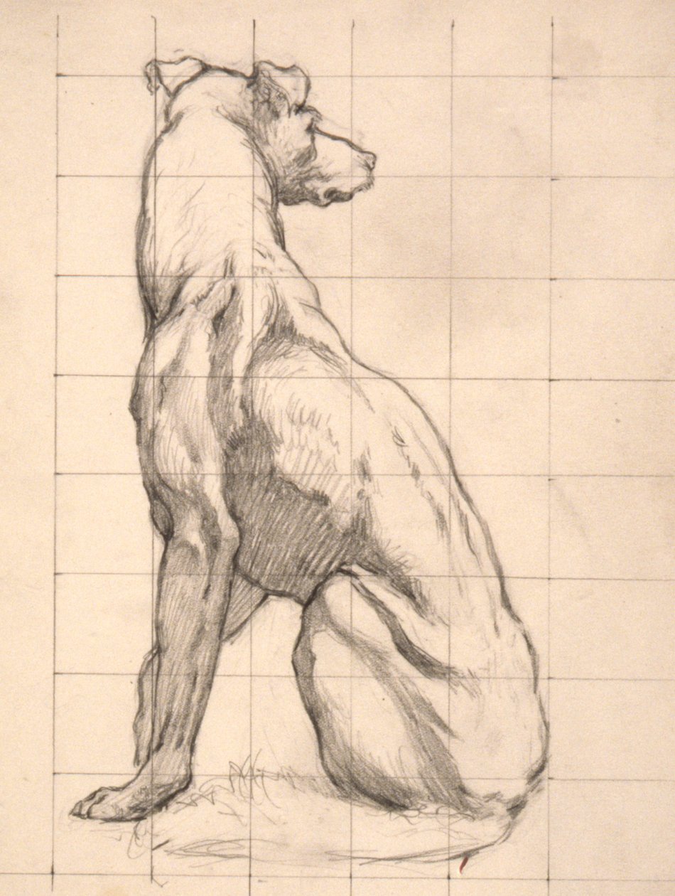 (Rotonda del Capitolio del Estado de Iowa) (Caza, estudio para el panel) de Kenyon Cox