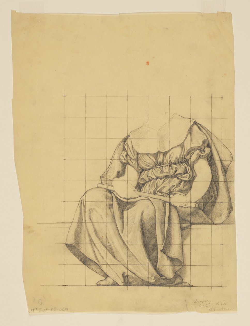 Estudio de Drapería para "La Vida Activa," Luneta en el Edificio de Administración, Oberlin College, Oberlin, OH de Kenyon Cox