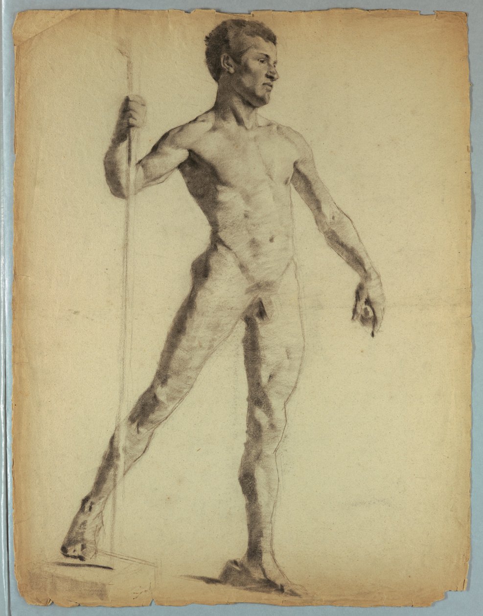 Estudio de desnudo de hombre caminando de Kenyon Cox