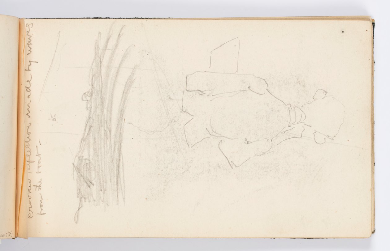 Página de cuaderno de bocetos: Artista desde atrás de Kenyon Cox